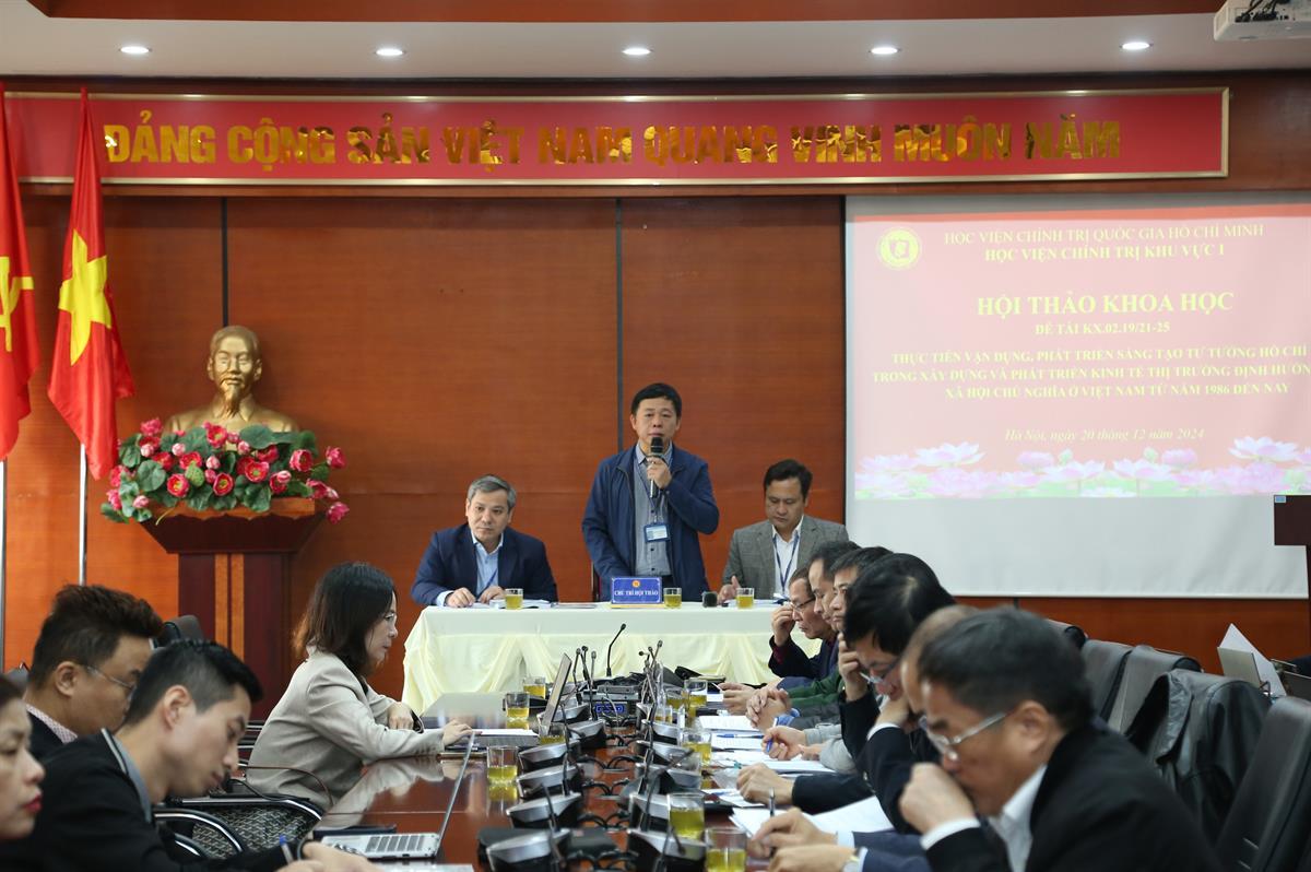 Hội thảo khoa học “Thực tiễn vận dụng, phát triển sáng tạo tư tưởng Hồ Chí Minh trong xây dựng và phát triển kinh tế thị trường định hướng xã hội chủ nghĩa ở Việt Nam từ năm 1986 đến nay”